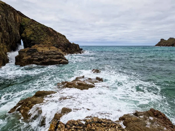 Nanjizal Beach Also Known Mill Bay Beach Cove Lands End — Stock Photo, Image