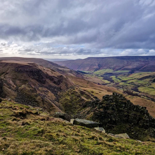 National Park Peak District Storbritannien Nära Ladybower Reservoar Alport Slott — Stockfoto