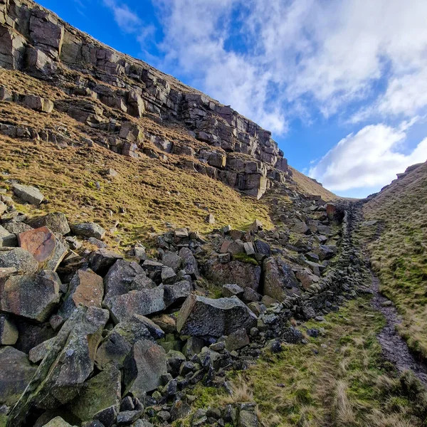 National Park Peak District Ladybower Reseroir Alport Castle 2022 — стокове фото