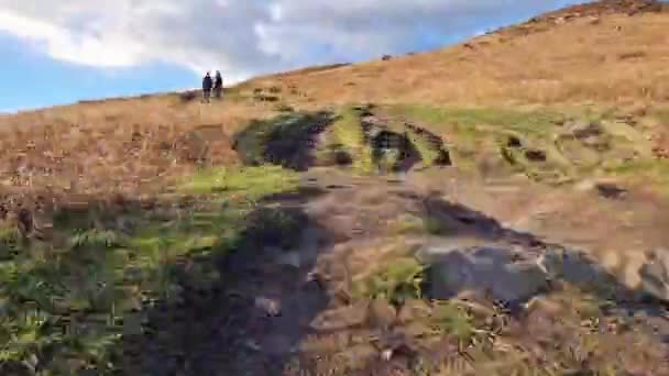 Bamford Edge Prachtige Zonsondergang National Park Peak District Engeland Verenigd — Stockvideo