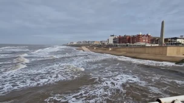 Blackpool England 2023 Classic Seaside Town Perfeito Para Uma Escapadela — Vídeo de Stock