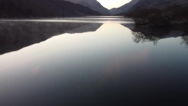 Den Förtrollande Skönheten Sjön Llyn Padarn Snowdonia National Park Wales — Stockvideo