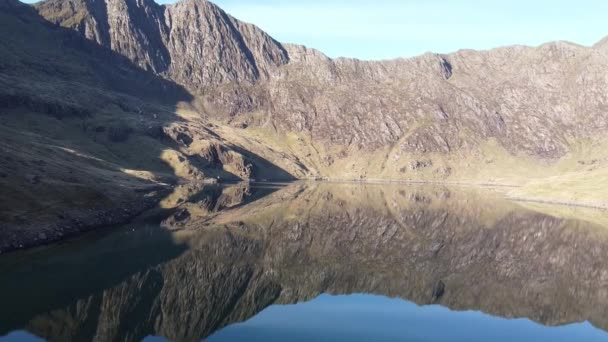 Snowdon Parku Narodowym Snowdonia Walii Podbój Snowdonu Podróż Najwyższy Szczyt — Wideo stockowe