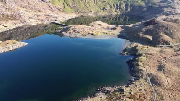 Snowdon National Park Snowdonia Wales Conquering Snowdon Journey Summit Wales — Stock video