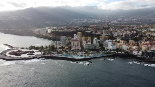 Vista Aérea Bahía Puerto Cruz — Vídeos de Stock