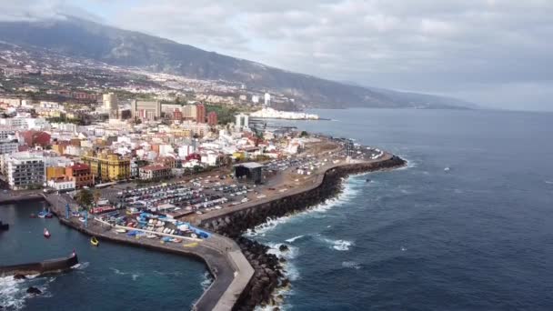 Αεροφωτογραφία Του Κόλπου Puerto Cruz — Αρχείο Βίντεο
