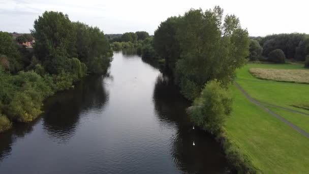 Vol Drone Près Pont Burton Trent Royaume Uni — Video