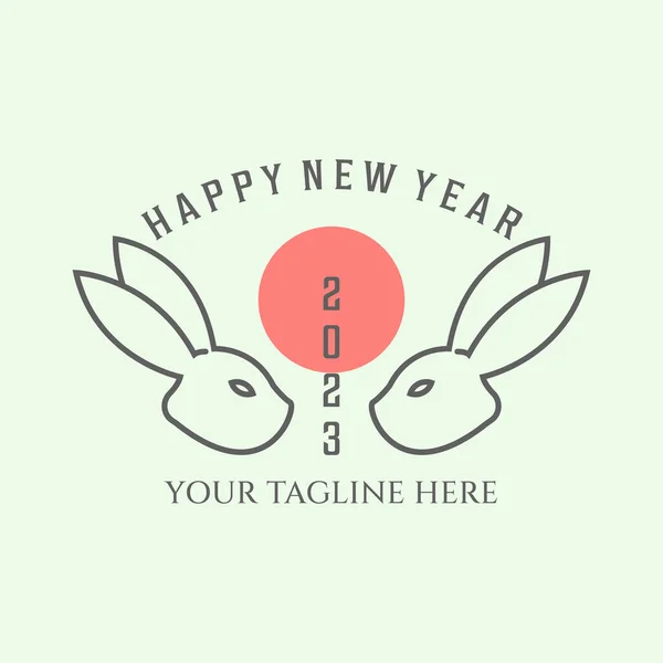 Japonya Yeni Çağ 2023 Mutlu Yeni Yıl Çizgisi Sanat Minimalist logosu Tasarımı