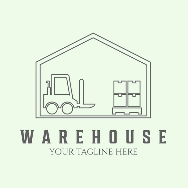 warehouse office logo line art symbol minimalist design icon