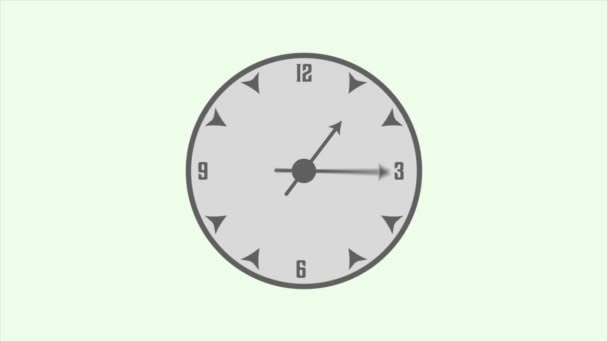 Animation Clock Motion Graphic Time Icon Minimalistisches Design — Stockvideo