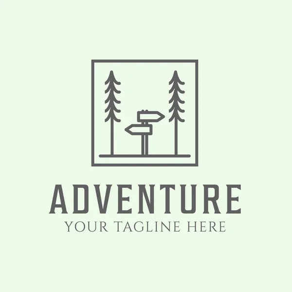 Orman yönleri sanat minimalist tasarım ikonu macera ağacı