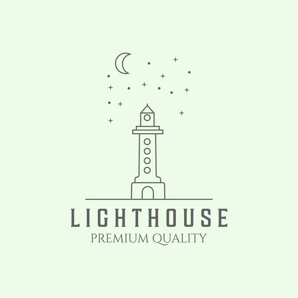 Mercusuar logosu oluşturuluyor Minimalist illüstrasyon simgesi tasarımı