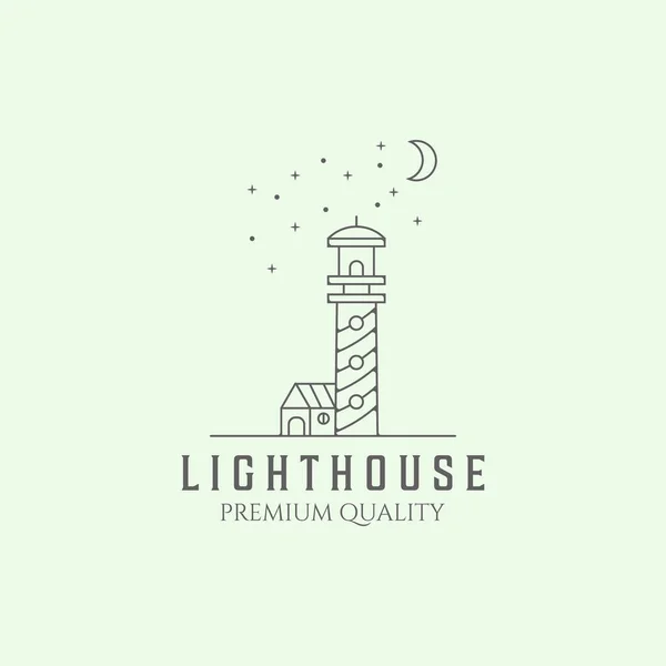 ruh hali Mercusuar logosu minimalist illüstrasyon simgesi tasarımı