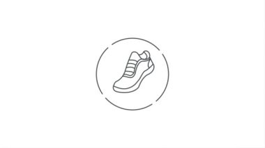 Görüntü animasyonu ayakkabıları yıkama tasarımı temiz ve parlak video çizgisi tasarımı 2d