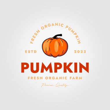 Basit klasik kabak yaması logo tasarım vektör çizimi