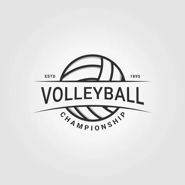 Простой Логотип Дизайна Иконы Волейбола Иллюстрационный Вектор Чемпионата Волейболу — стоковый вектор