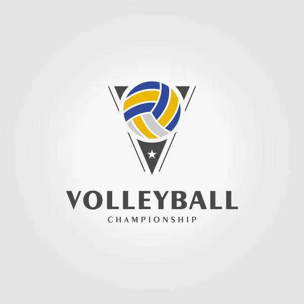 Логотип Волейболу Значком Трикутника Ілюстрація Дизайну Іконки Волейболу Трофей Чемпіонату — стоковий вектор