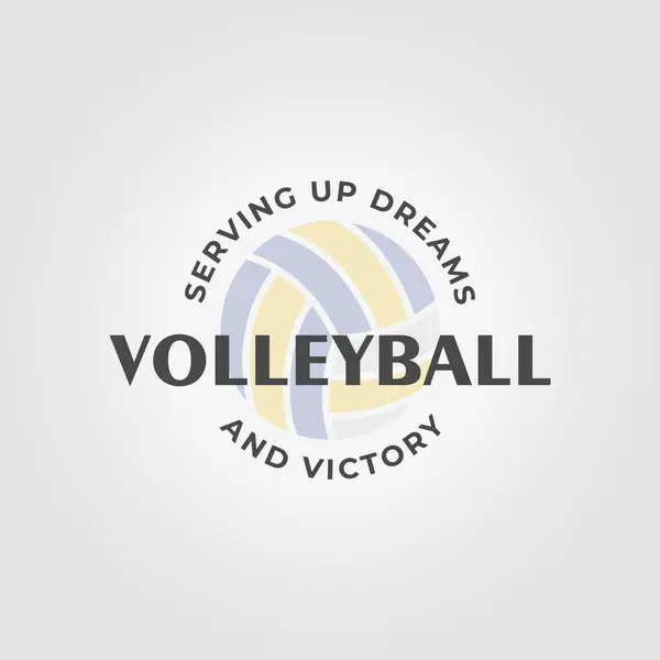 Емблема Волейболу Вектор Логотипу Дизайн Ілюстрації Значка Волейболу — стоковий вектор