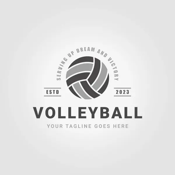 Емблема Значок Волейболу Чемпіонат Логотип Значок Векторний Дизайн Ілюстрація — стоковий вектор