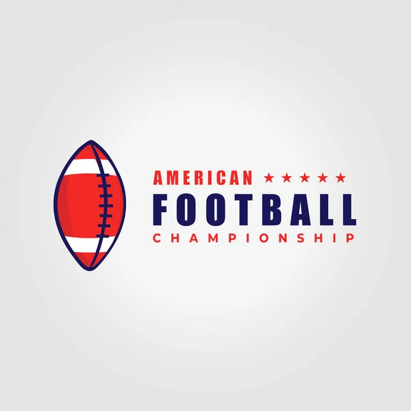 Простий Регбі Кульковий Логотип Векторний Дизайн Американська Футбольна Ілюстрація — стоковий вектор