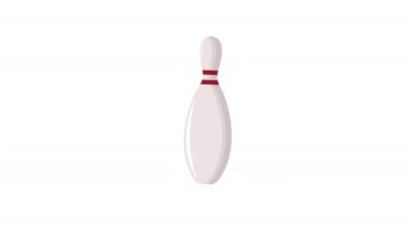 Basit düz bowling lobisi animasyonu. Saydam arkaplan döngüsü.