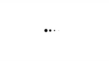 Animasyon soldan sağa hareket eden nokta şekilli elementlerle yükleniyor. Alfa kanalı ile basit yükleme canlandırması