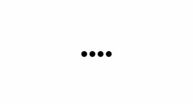 animasyon soyut yükleme süreci çubuğunda ana hatlı 4 döngü noktası