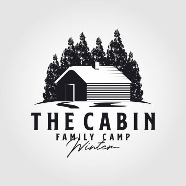 vintage cabins logo vector illustration design clipart
