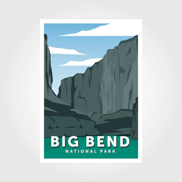 Big Bend Ulusal Parkı Poster Tasarımı Telifsiz Stok Illüstrasyonlar