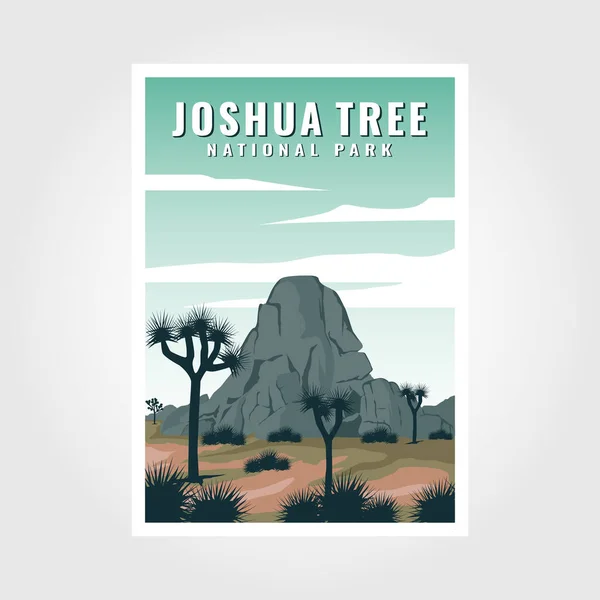 Joshua Tree National Park Poster Vector Illustration Design — Vettoriale Stock