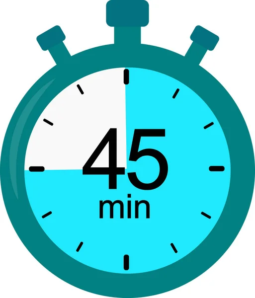 秒表图标 45分钟定时器矢量图形 — 图库矢量图片