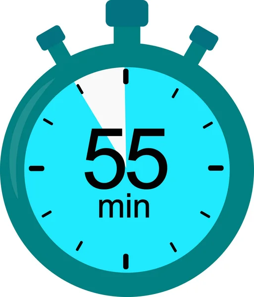 秒表图标 55分钟定时器矢量图形 — 图库矢量图片