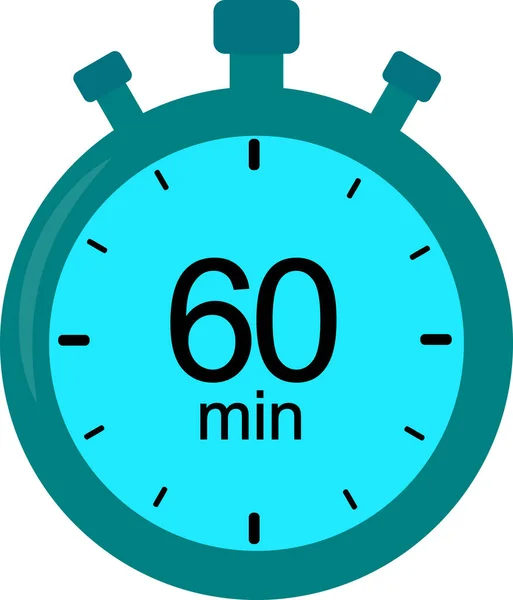 秒表图标 60分钟定时器矢量图形 — 图库矢量图片