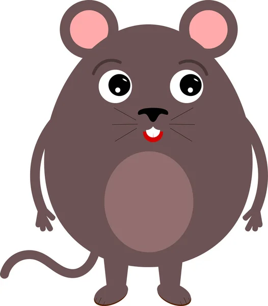 Illustration Cute Cartoon Mouse — Stock Vector