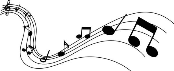 Muzyka Muzyczne Nuty Grafika Wektorowa — Wektor stockowy