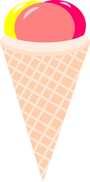 Ice Cream Waffle Cup — Stock Vector