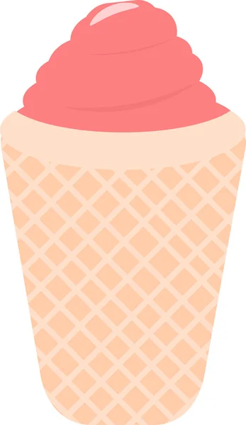 华夫格杯冰淇淋 — 图库矢量图片#