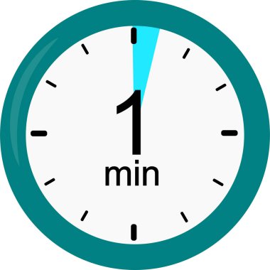 Saat. 1 dakika. vektör grafikleri