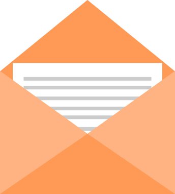 Posta mektup ikonu. Vektör grafikleri