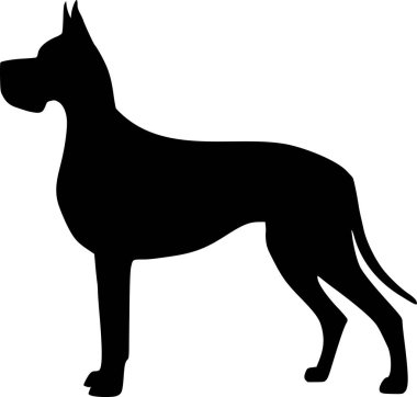 Bir köpeğin silueti. Vektör grafikleri