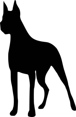 Bir köpeğin silueti. Vektör grafikleri