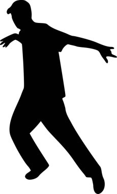  Dans eden bir adamın silueti 