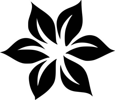 Bir çiçeğin vektör siyah şablonu. sanat