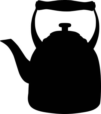 Çaydanlık. Ev aletleri. simge vektörü