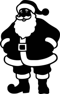 Noel Baba. Siluet. Vektör grafikleri.