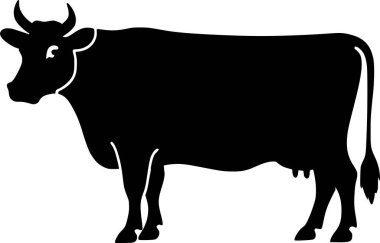 Çizim ineği. Hayvan. Vektör grafikleri.