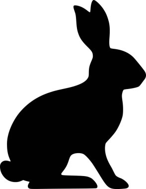 Tavşan silueti. Hayvan. Vektör grafikleri
