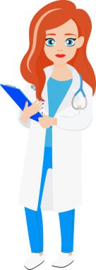 Bir kız doktorun tasviri 