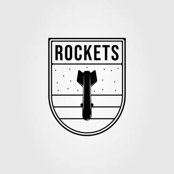 Дизайн Векторной Иллюстрации Логотипа Взрывной Ракеты Ракеты Стоковый вектор