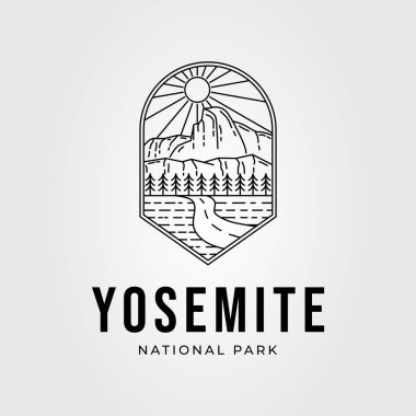 Yosemite Ulusal Parkı logo vektör çizimi tasarımı